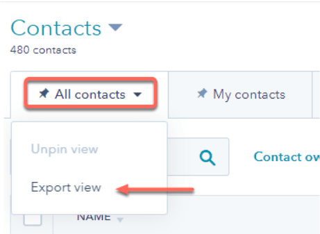 Export View